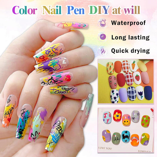 Erasable Nail Art Pen-Set of 12