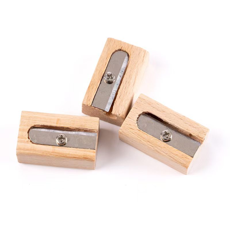 Beechwood Pencil Sharpener-Set of 3