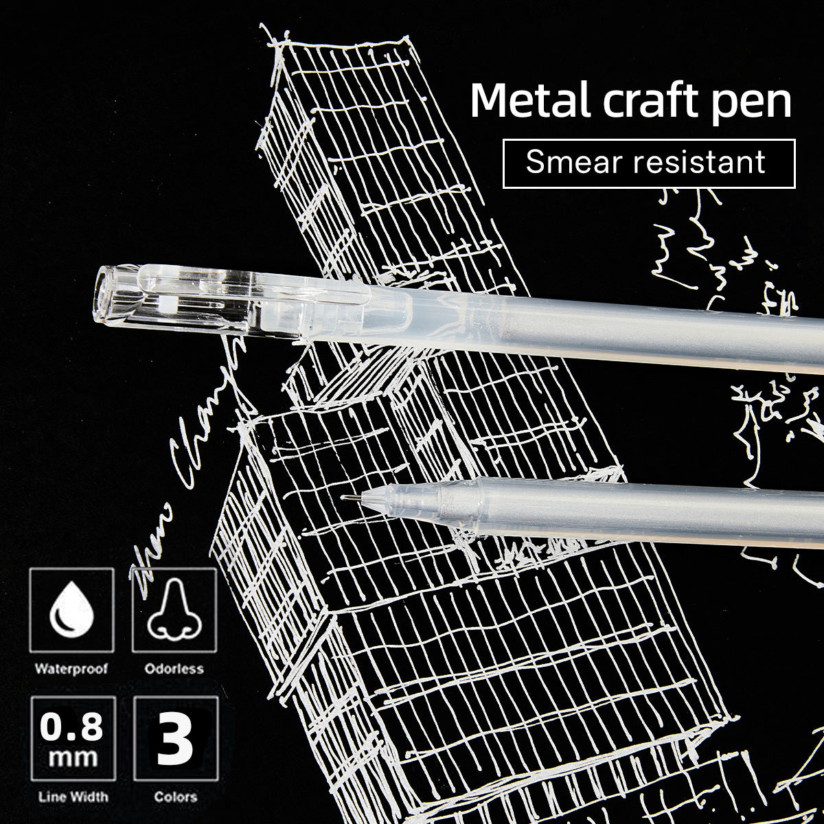 0.6mm Artistic Highlighter-Set of 9 (3 Color)