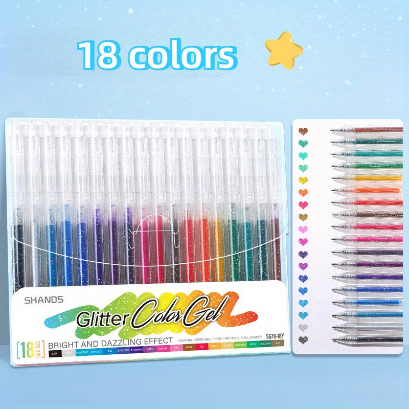 Glitter Gel Pen Set-Set of 18