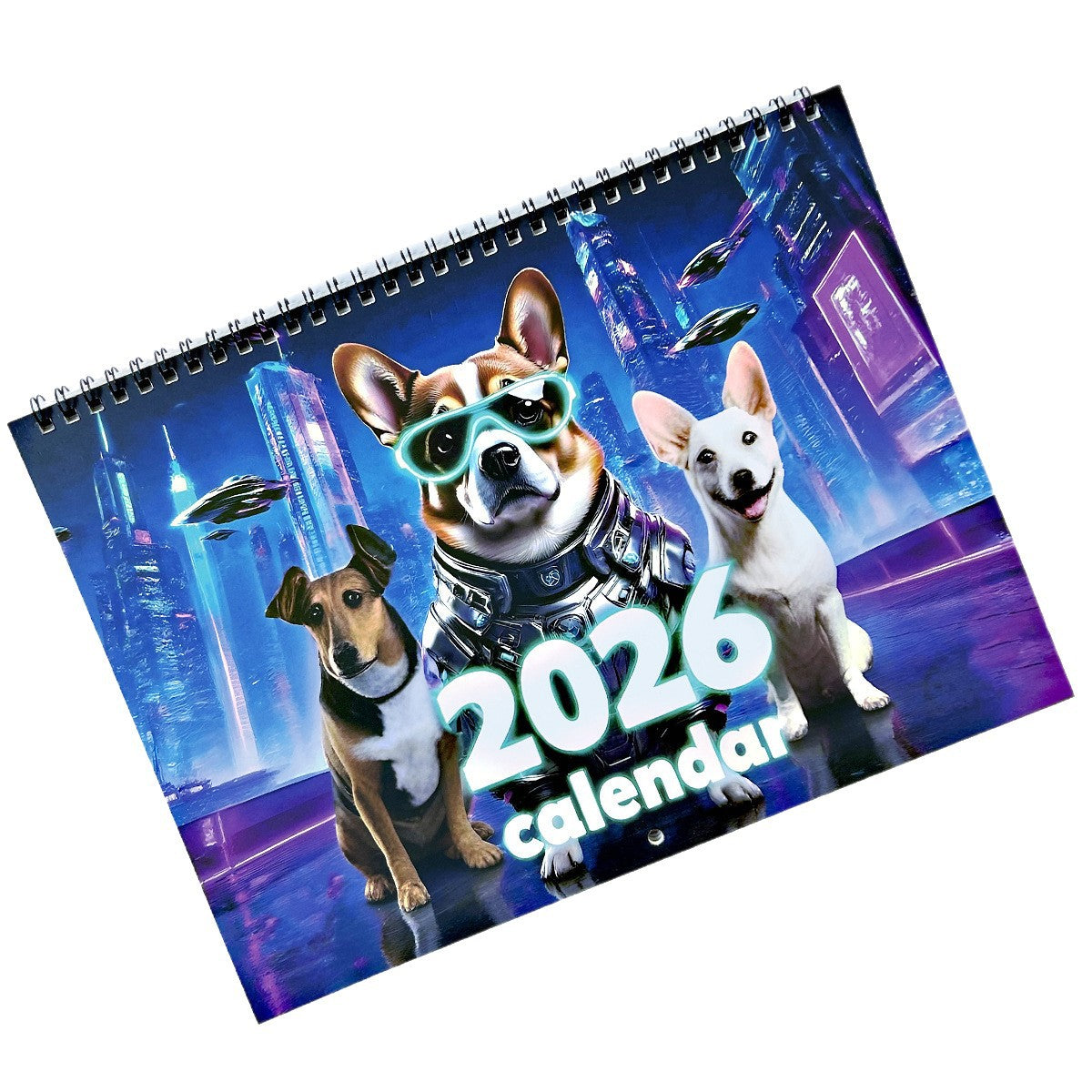 2026 New Stylish Tech Dog Creative Calendar