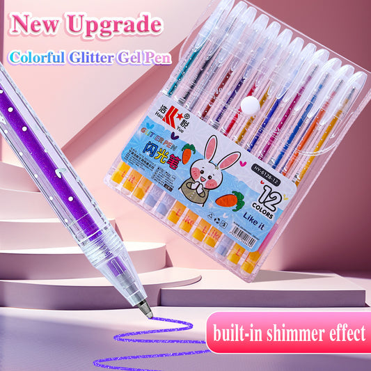 Gel Colouring Pens For Kids 12/18/24/36/48 Colors