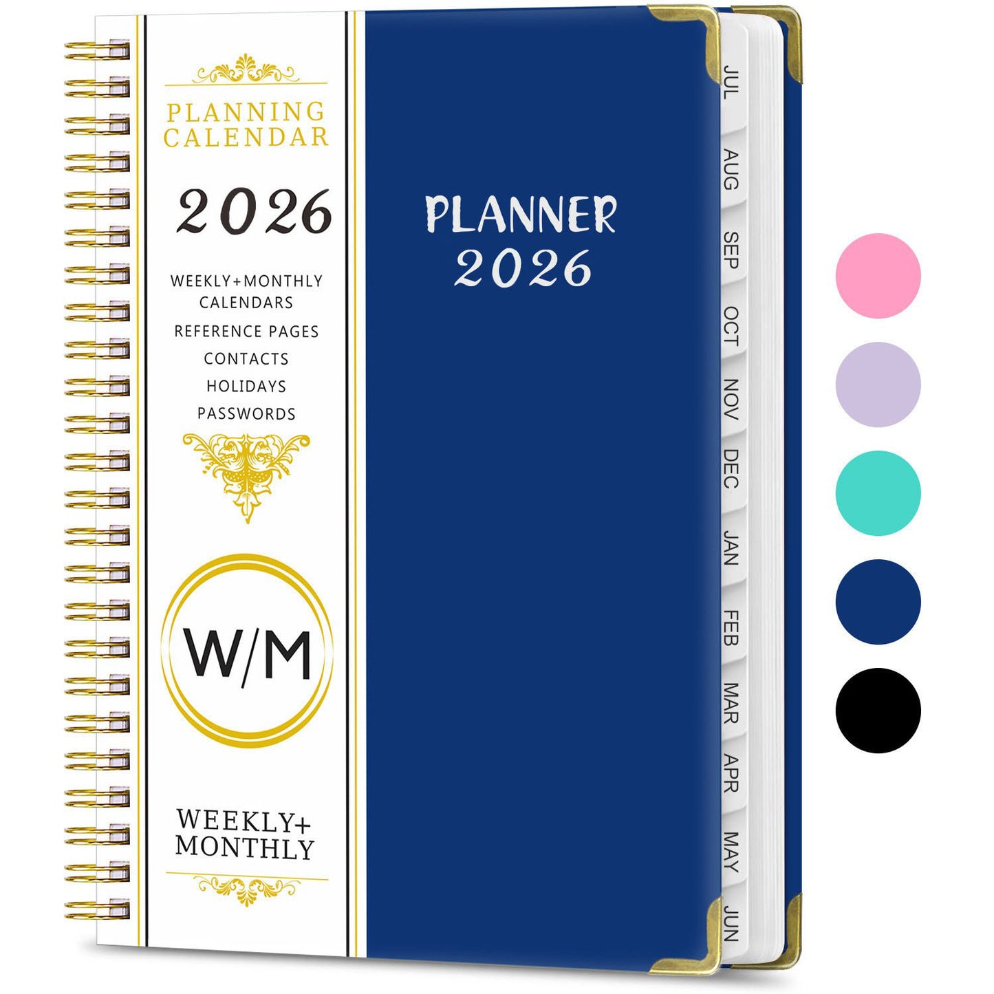 2026 Planner Notebook A5 Spiral Calendar 5 Colors