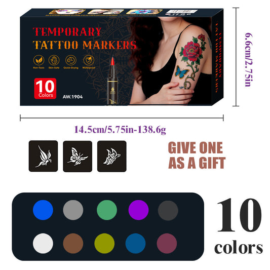 Temporary Tattoo Markers Set