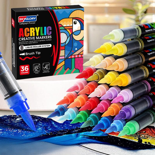 Direct-liquid Acrylic Marker Set 12/24/36 Colors
