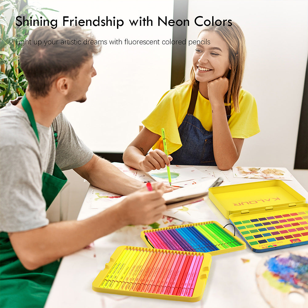 KALOUR 50 Fluorescent Colored Pencils