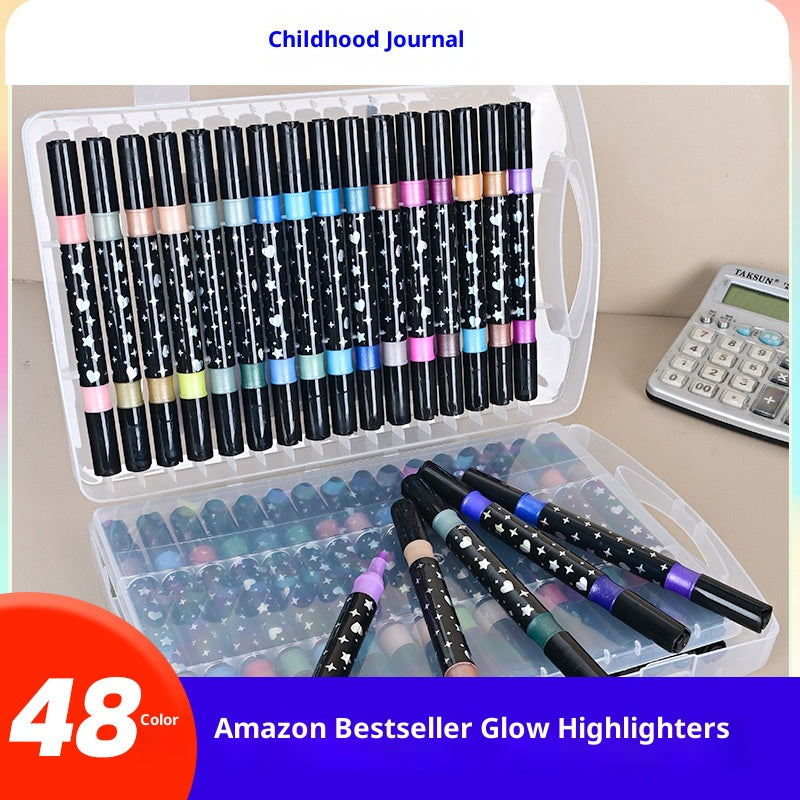 Popular Dual-Ended Flash Pen - 12/24/36/48 Colors