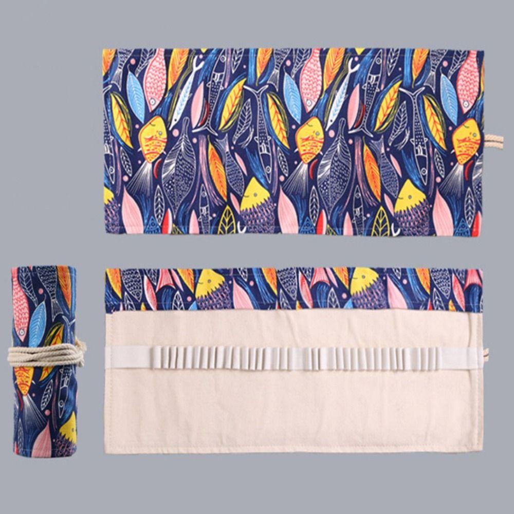 Colorful Cloth Pencil Case Stationery Organizer 24 Hole