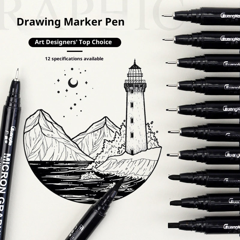 Comic Drawing Pen, Outlining Pen-Set of 12