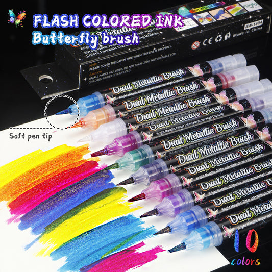 Glitter Markers - 10 Colors