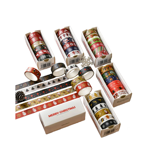 Christmas Washi Paper Journal Tape - 6 rolls per box