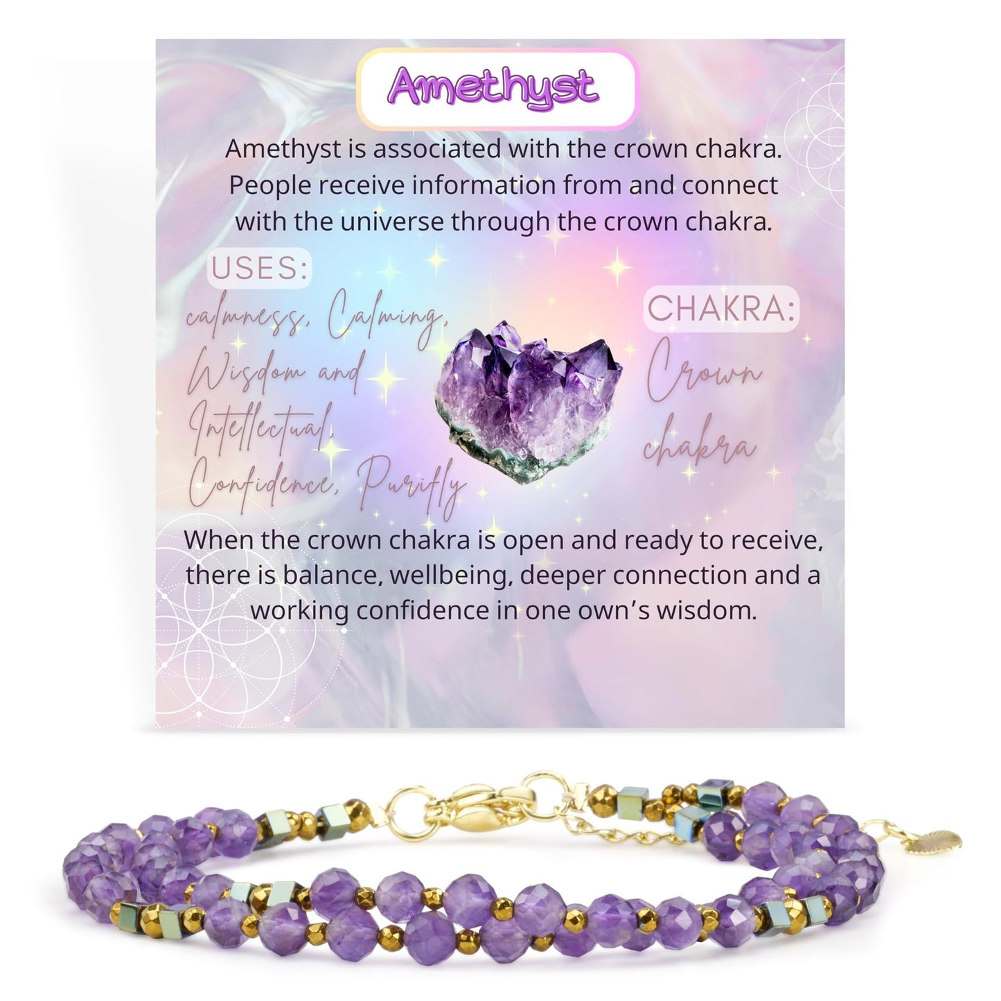 Manifestation Series|Crystal Cut-Angle Bead Bracelet