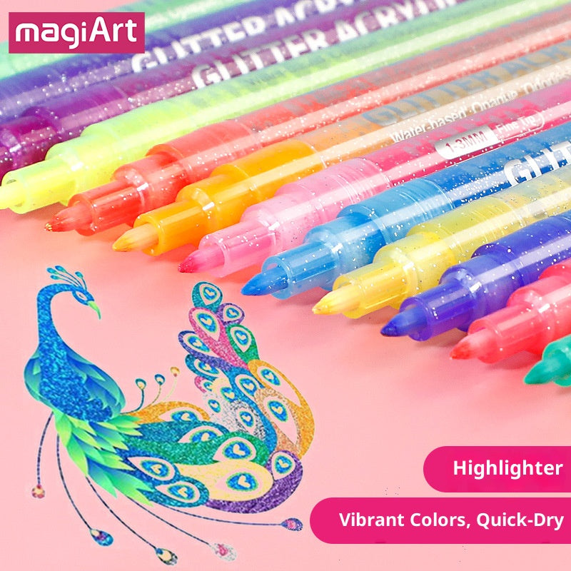 Glitter Pen/Sand Pen -Set of 12