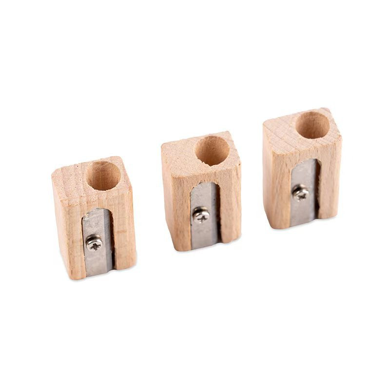 Beechwood Pencil Sharpener-Set of 3