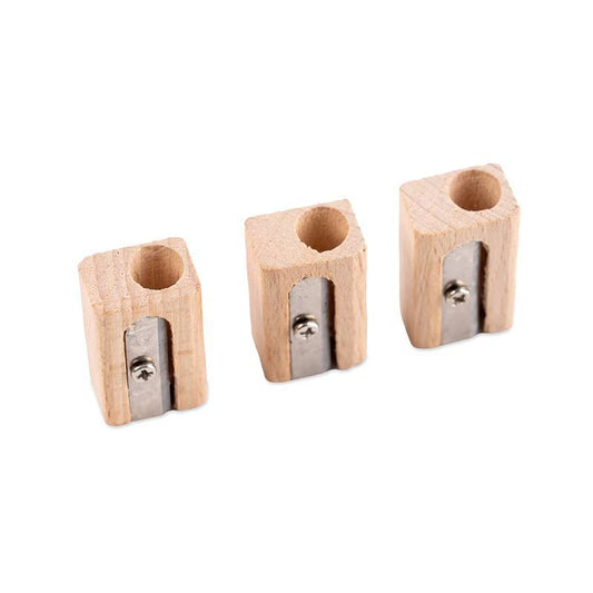 Beechwood Pencil Sharpener-Set of 3