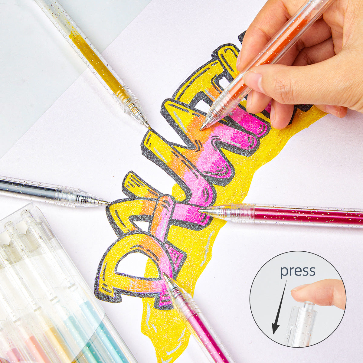 Glitter Gel Pen Set-Set of 18