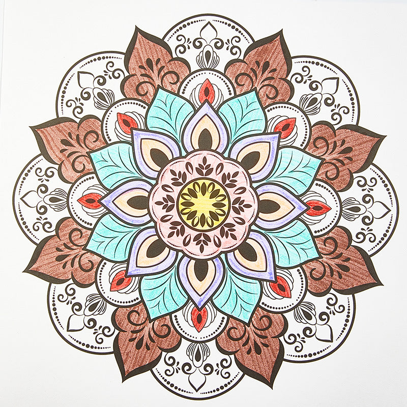 Datura Flower Stress Relief Coloring Book - 12 Sheets