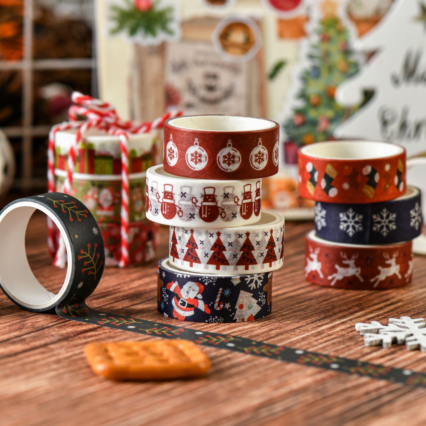 Christmas Washi Paper Journal Tape - 6 rolls per box