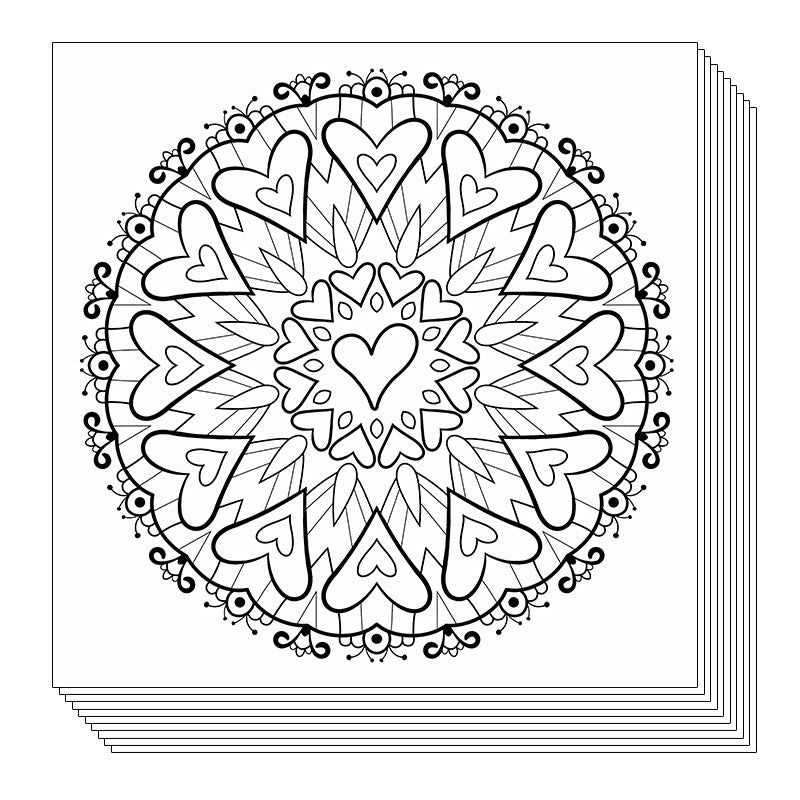 Datura Flower Stress Relief Coloring Book - 12 Sheets