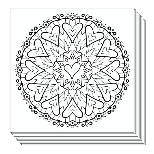 Datura Flower Stress Relief Coloring Book - 12 Sheets