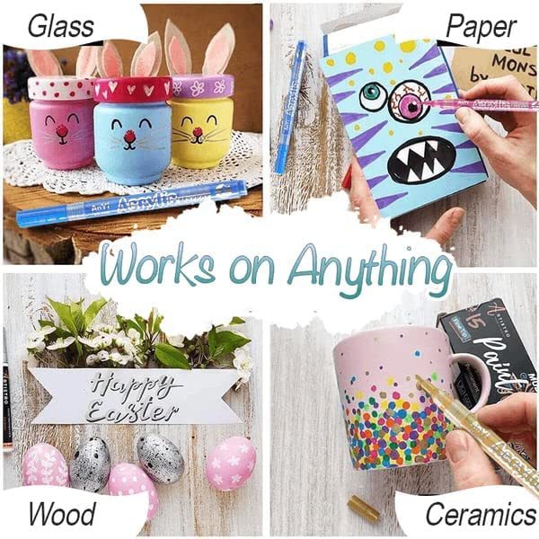 Quick-Drying Acrylic Markers - 12/18/24/36/48/60 Color Set