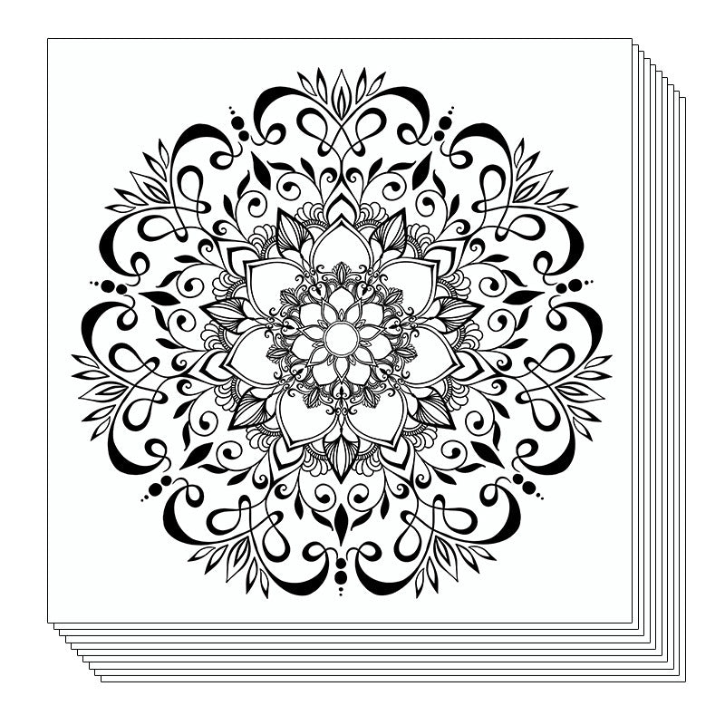 Datura Flower Stress Relief Coloring Book - 12 Sheets