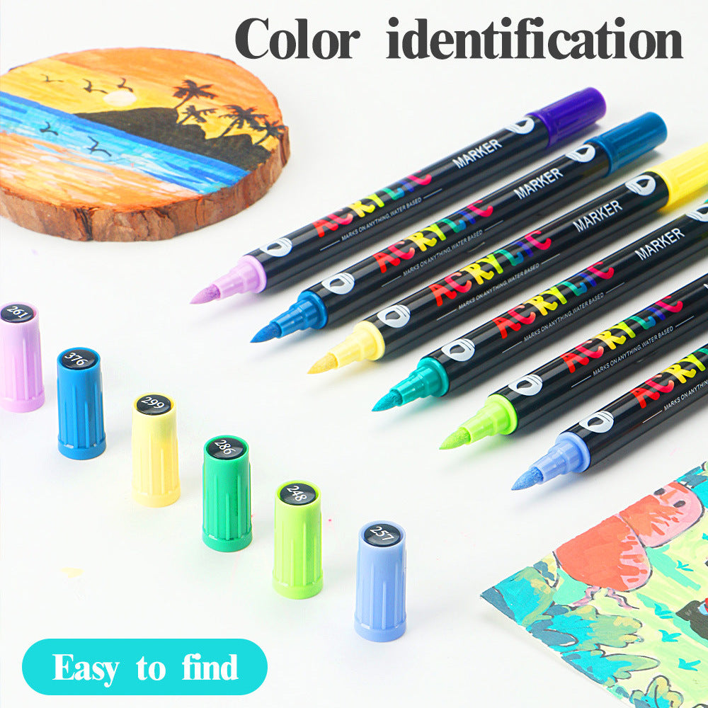 Double-Ended Acrylic Marker-Set of 12/24 PCS (24/48 colors)