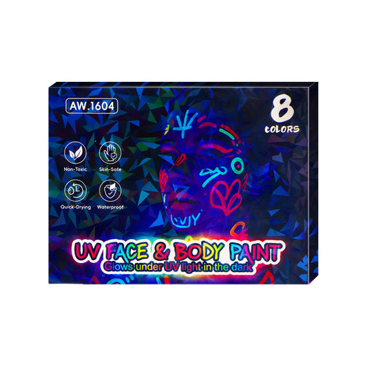 8 Color Glow in the Dark Body Paint