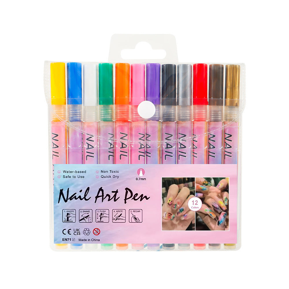 Nail Art Fineliner Pen-Set of 12