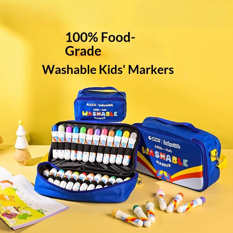 Food-Grade Washable Baby Markers-Single Nib