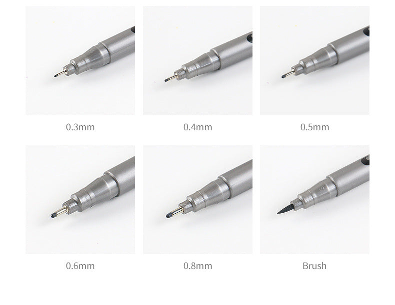 8050 Fine-Tipped Technical Pens for Hand-Drawing - Set of 9