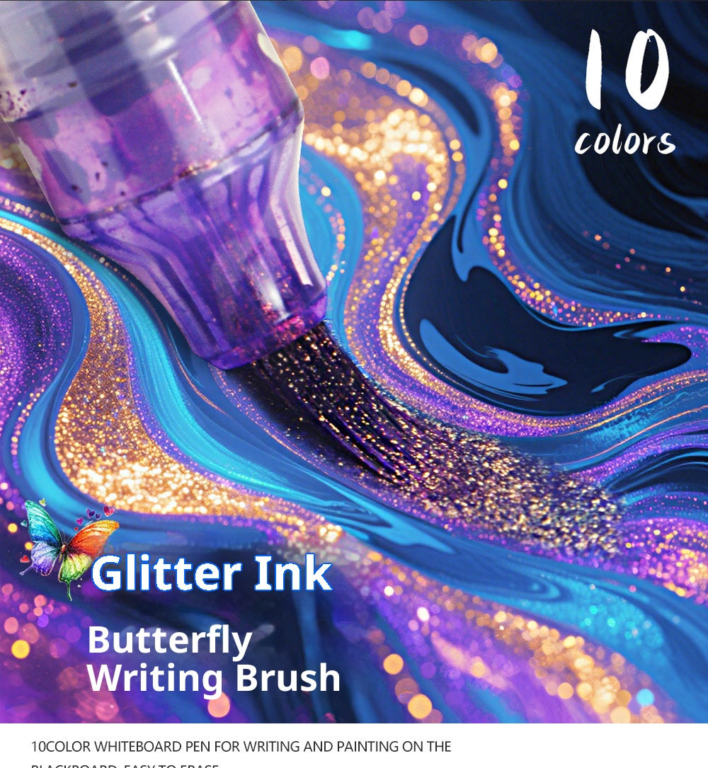 Glitter Markers - 10 Colors