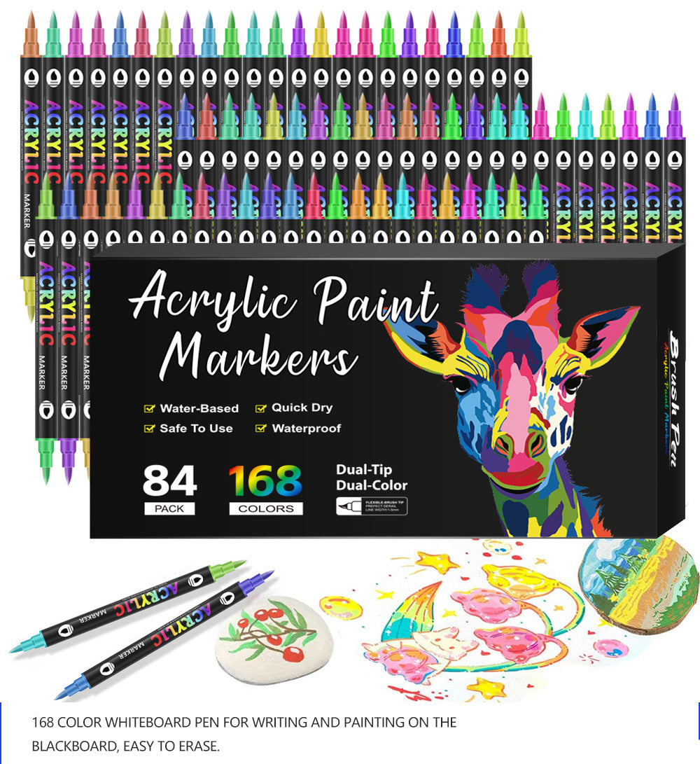 Double-Ended Acrylic Marker-Set of 12/24 PCS (24/48 colors)