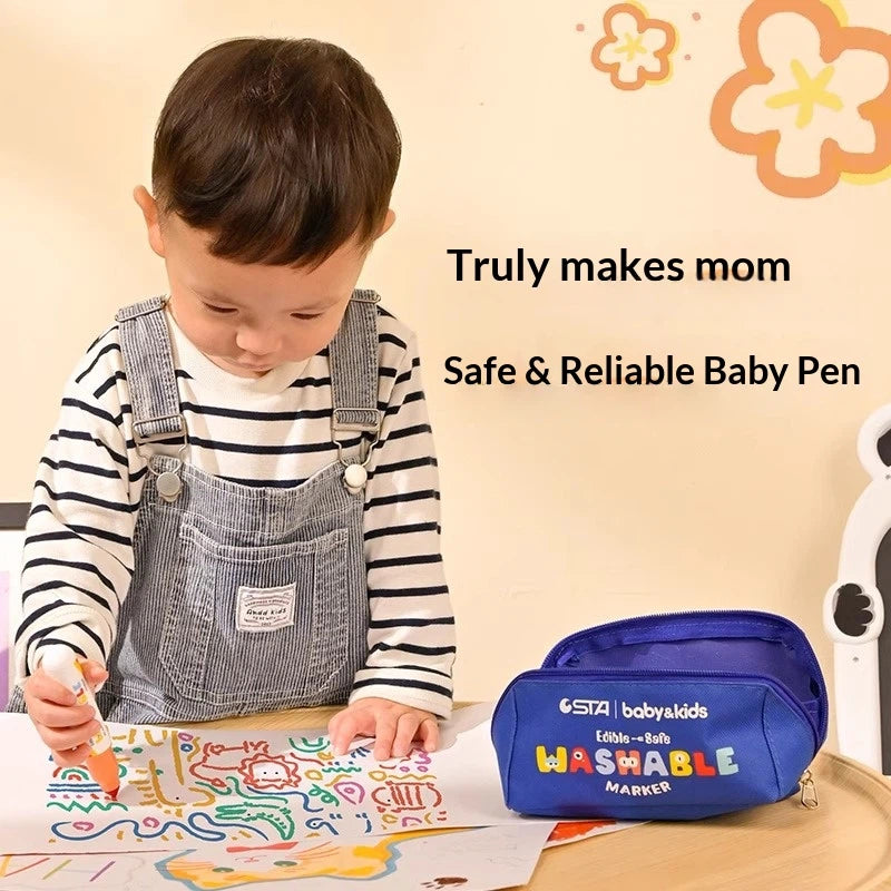 Food-Grade Washable Baby Markers-Single Nib