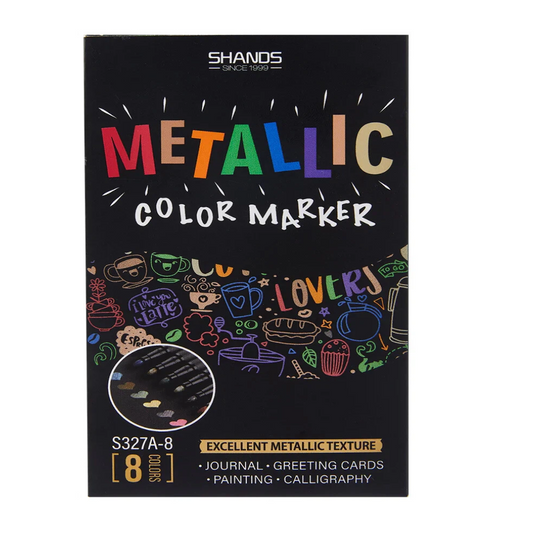 Metallic Paint Twin Marker Pens-8/12 PCS