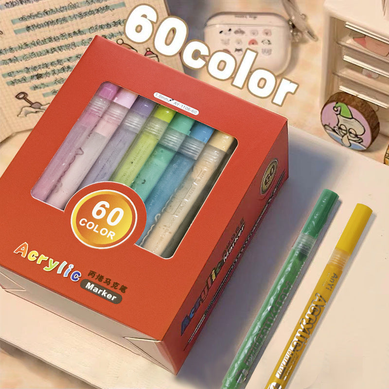 Quick-Drying Acrylic Markers - 12/18/24/36/48/60 Color Set