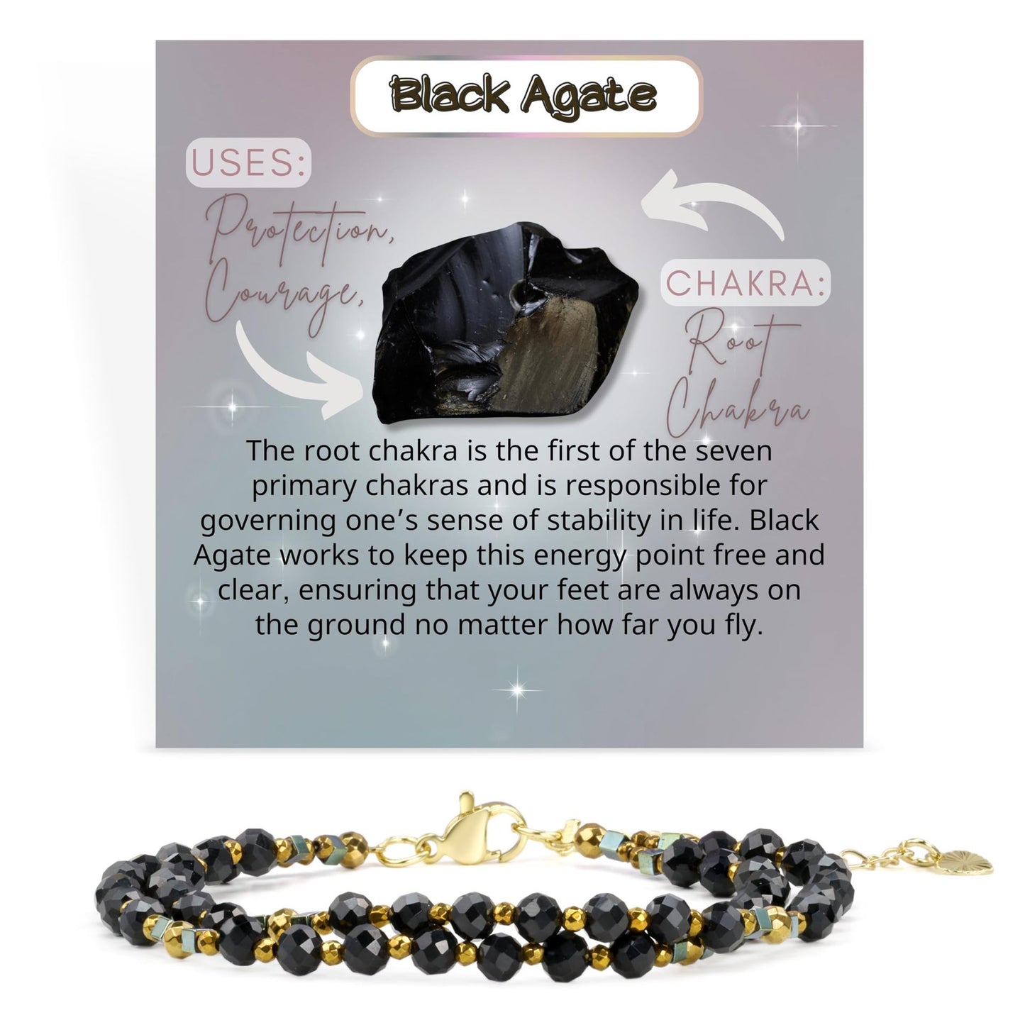 Manifestation Series|Crystal Cut-Angle Bead Bracelet