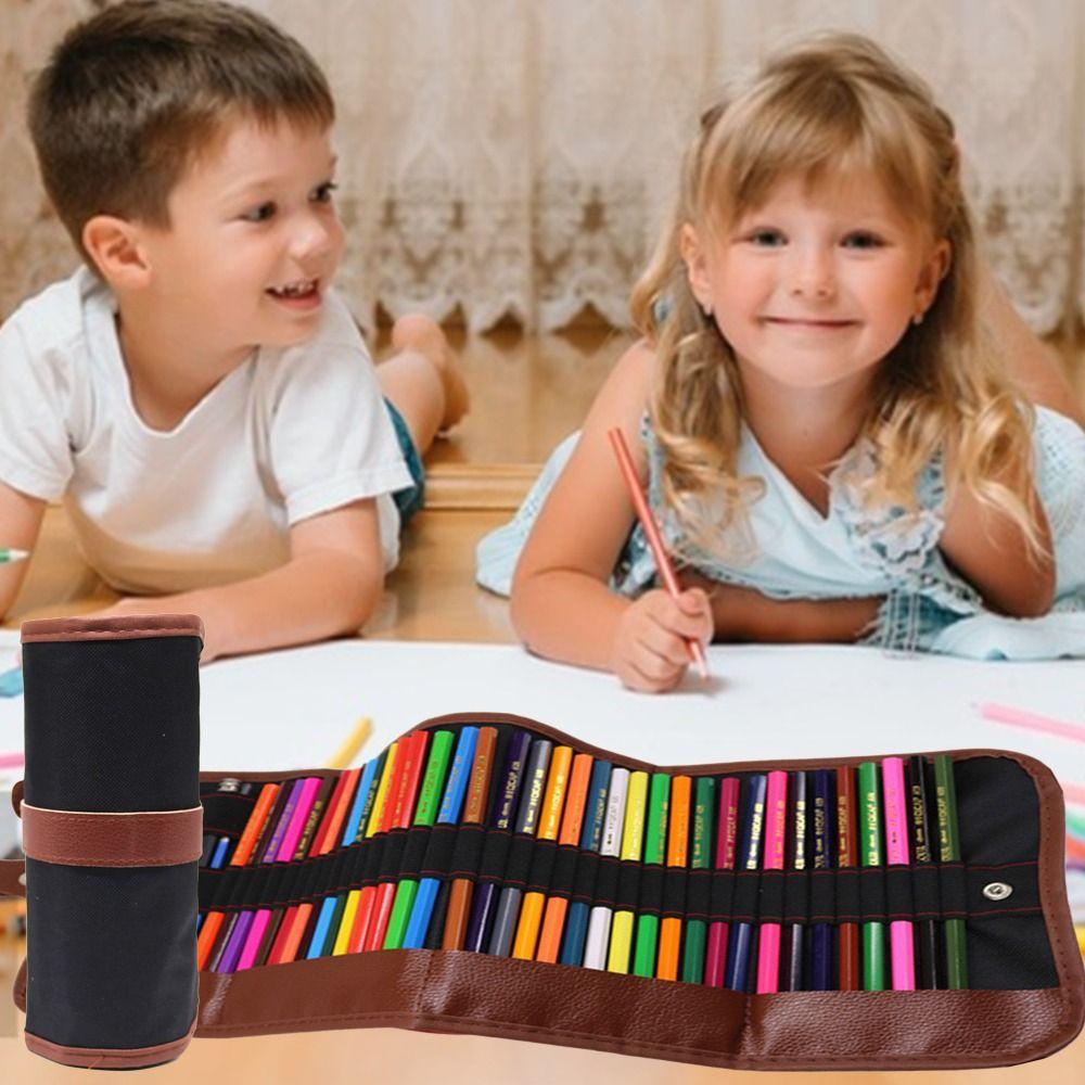 Natural Fabric Pen Cover-24 Holes