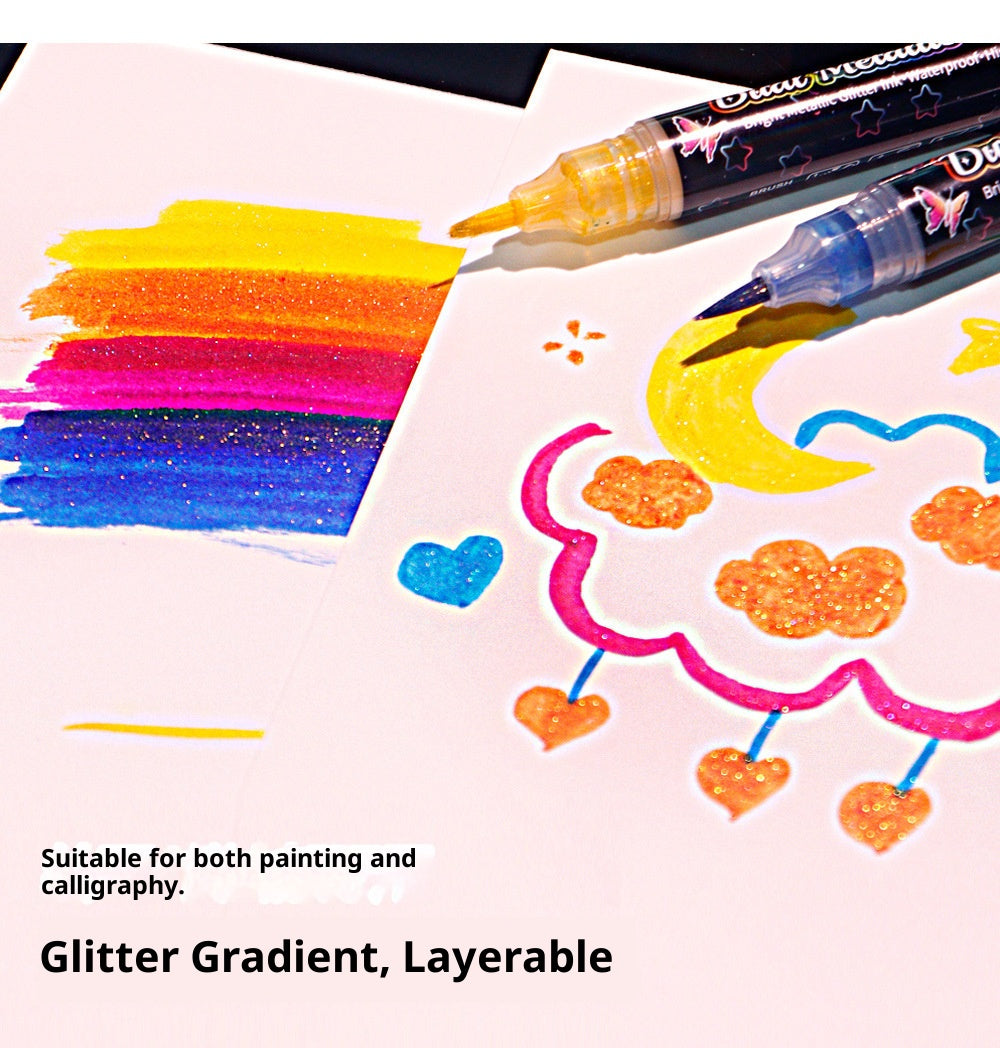 Glitter Markers - 10 Colors