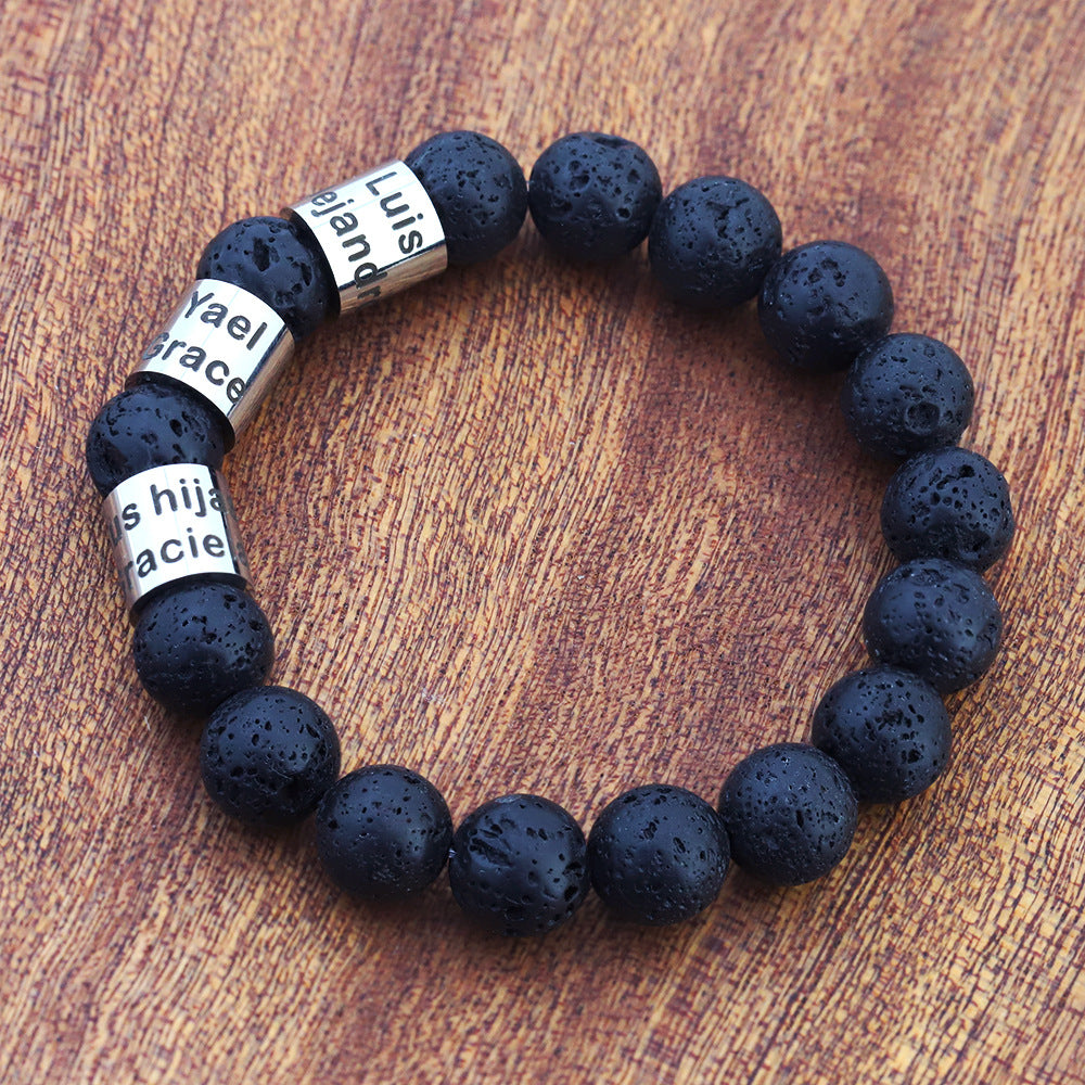 Personalize|Alabaster CustomText Hommes Bracelet
