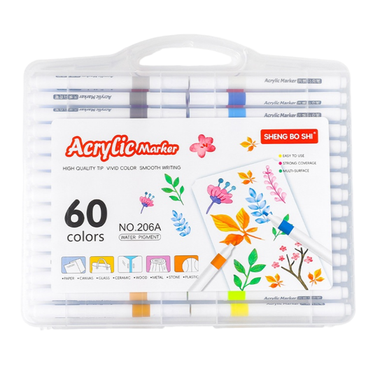 Direct-liquid Soft-tip Acrylic Marker 48/60 Colors