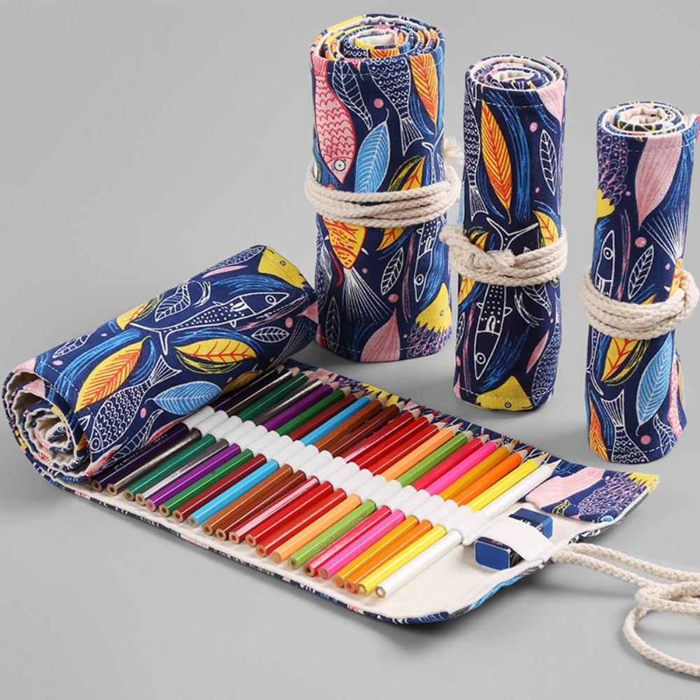 Colorful Cloth Pencil Case Stationery Organizer 24 Hole
