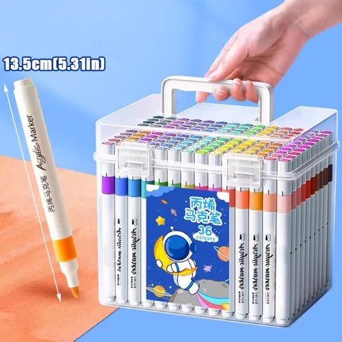 120 Colors Acrylic Paint Markers Children's Cartoon Drawing Pens