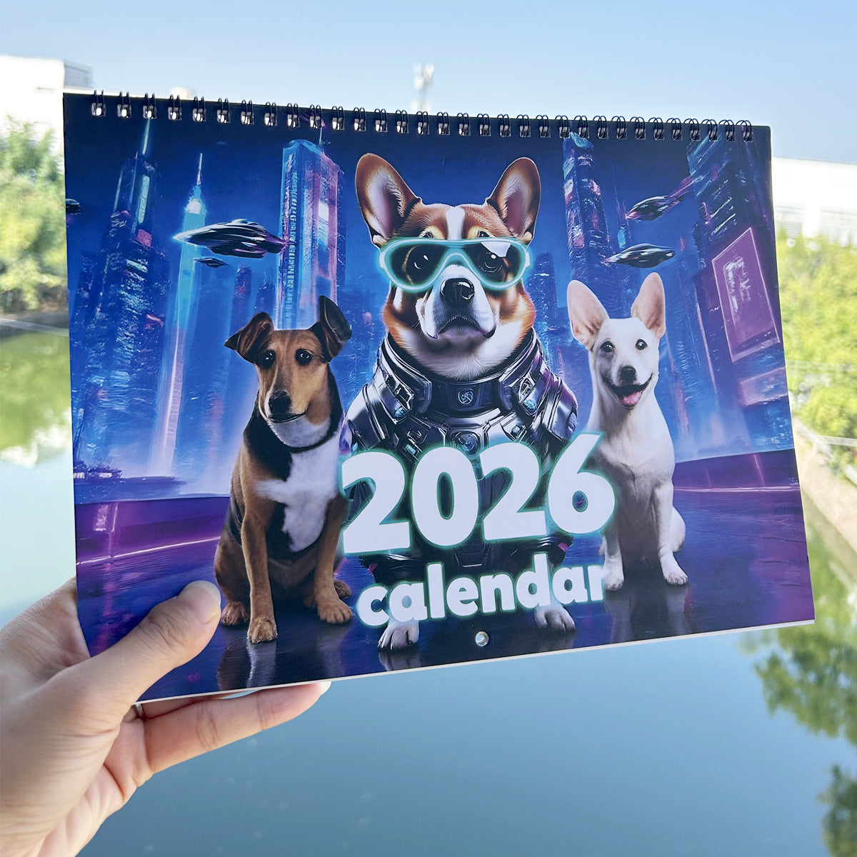 2026 New Stylish Tech Dog Creative Calendar