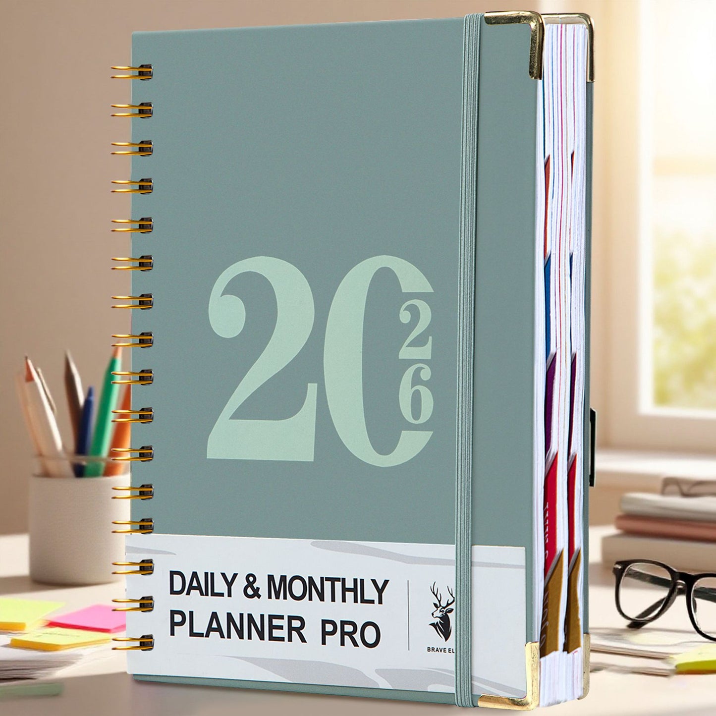 2026 Planner Notebook Coil Calendar A Weekly And Monthly Organizer for 365 Days A5 400 Pages