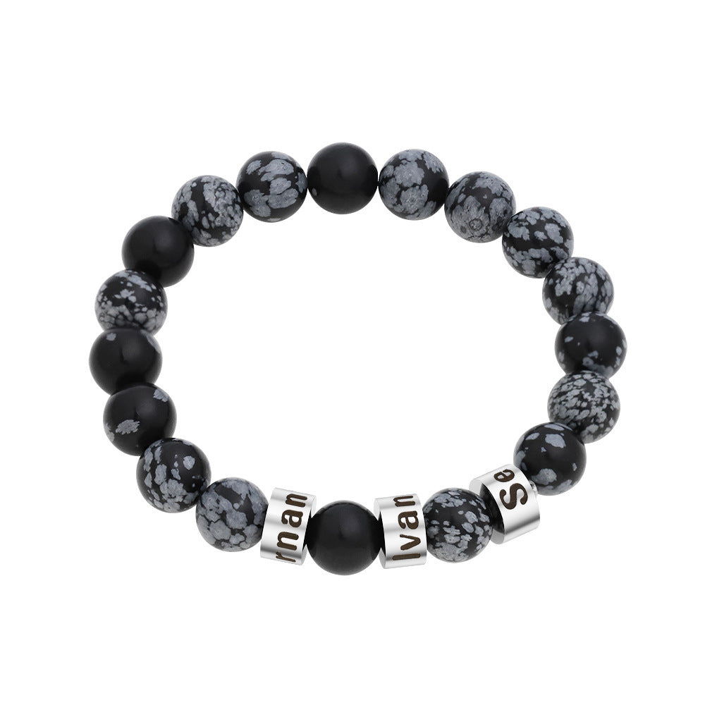 Personalize|Alabaster CustomText Hommes Bracelet