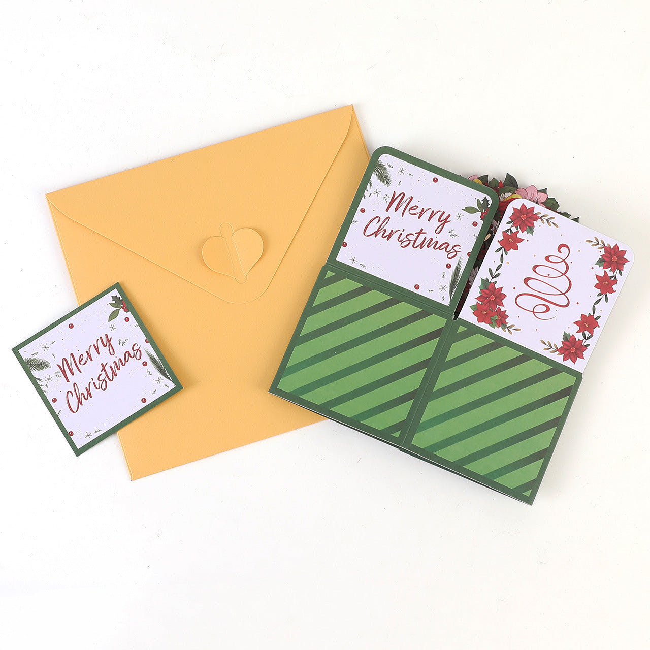 Christmas Wreath Pop-up 3D Greeting Card