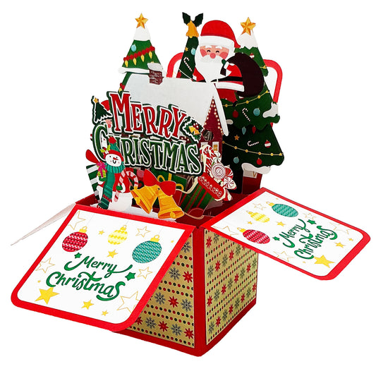 Christmas Santa Claus Pop-up 3D Greeting Card