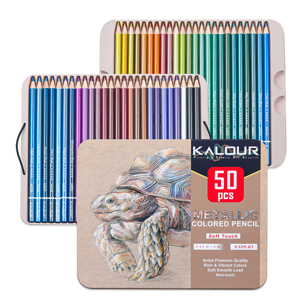 KALOUR 50 Metallic Colored Pencils