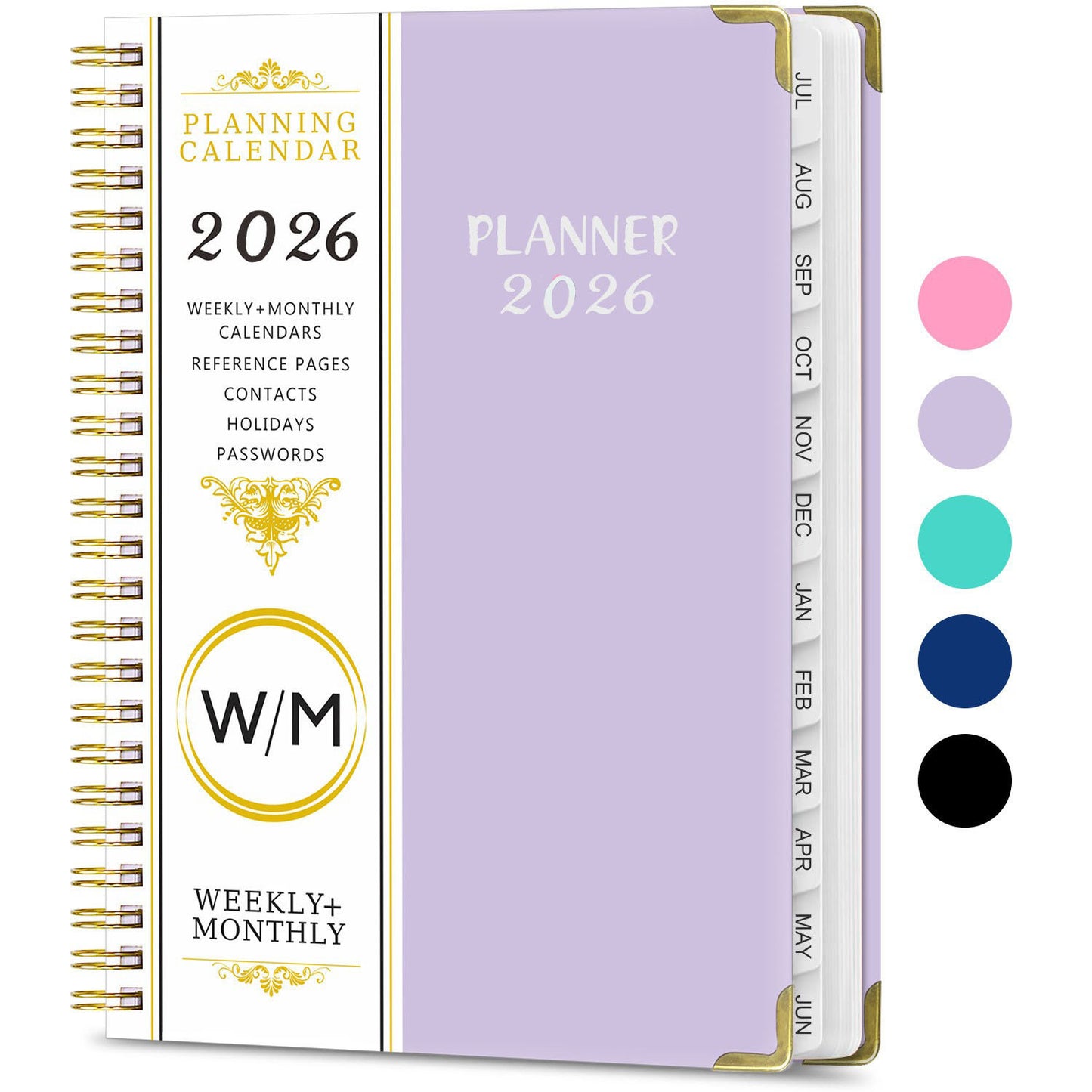 2026 Planner Notebook A5 Spiral Calendar 5 Colors
